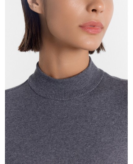 Платье меланж темно-серый 4348-F