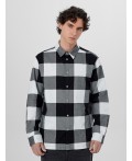 Рубашка серая клетка