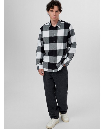 Рубашка серая клетка