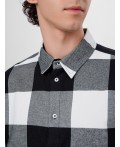 Рубашка серая клетка