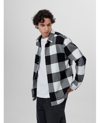 Рубашка серая клетка