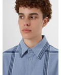 Рубашка голубая клетка