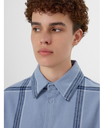 Рубашка голубая клетка