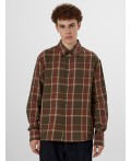 Рубашка коричневая клетка