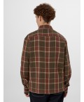 Рубашка коричневая клетка