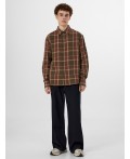 Рубашка коричневая клетка