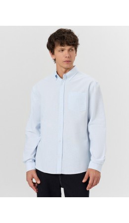 Рубашка бело -голубая полоска