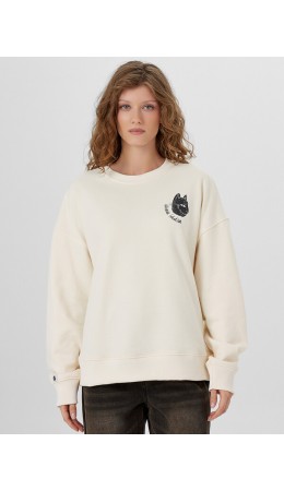 Свитшот молочный +печать2