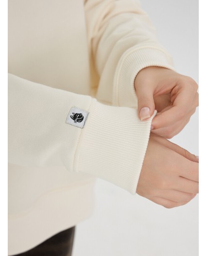 Свитшот молочный +печать2