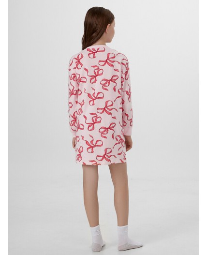 Сорочка бантики на розовом