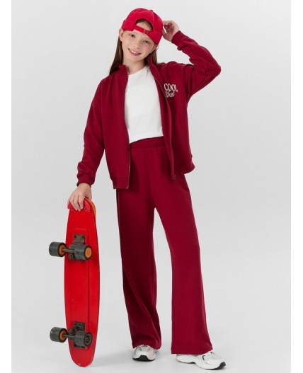 Толстовка вишневый +печать