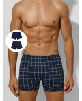 Трусы клетка на т.синем +т.синий