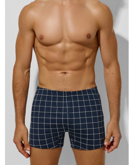 Трусы клетка на т.синем +т.синий