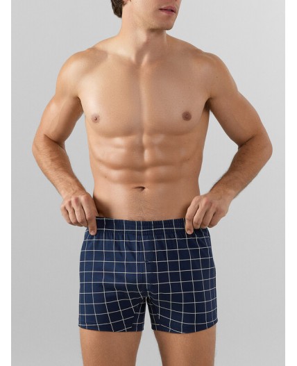 Трусы клетка на т.синем +т.синий