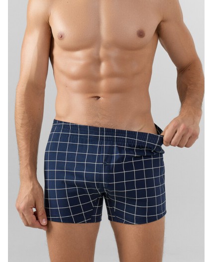 Трусы клетка на т.синем +т.синий