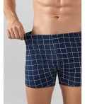 Трусы клетка на т.синем +т.синий
