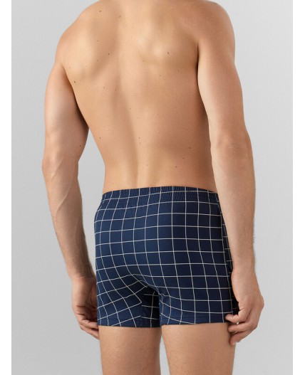 Трусы клетка на т.синем +т.синий