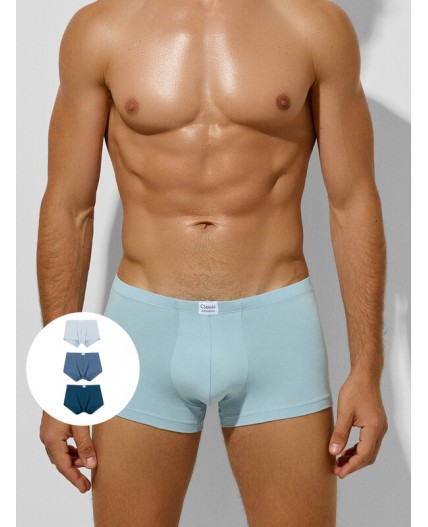 Трусы серо -голубой +серо -синий +т.бирюза