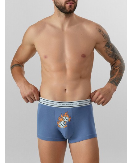 Трусы джинс +печать