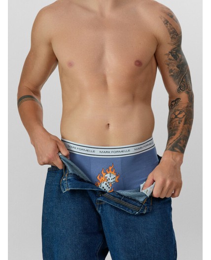 Трусы джинс +печать