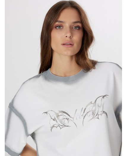 Футболка белый +печать4