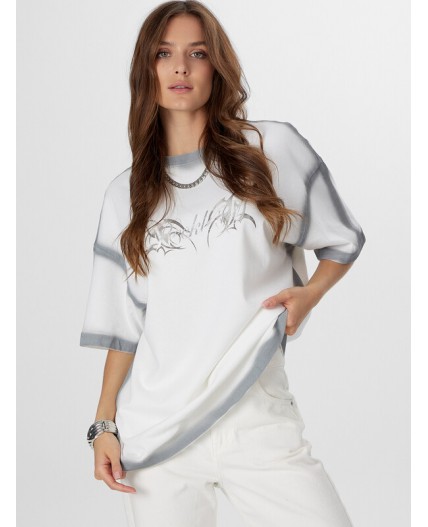 Футболка белый +печать4