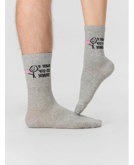 Носки серый меланж