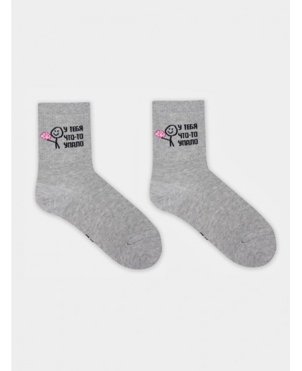 Носки серый меланж