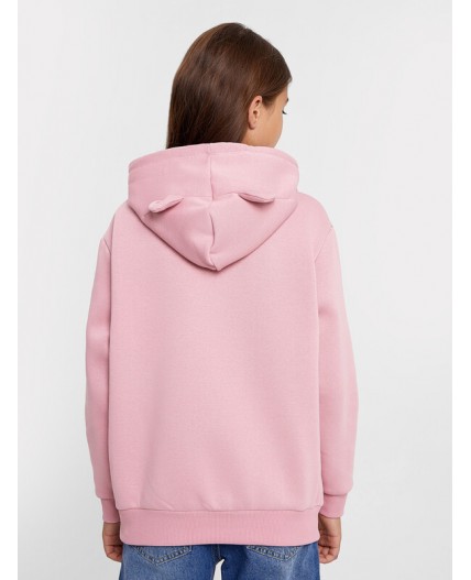 Худи пыльный розовый +печать