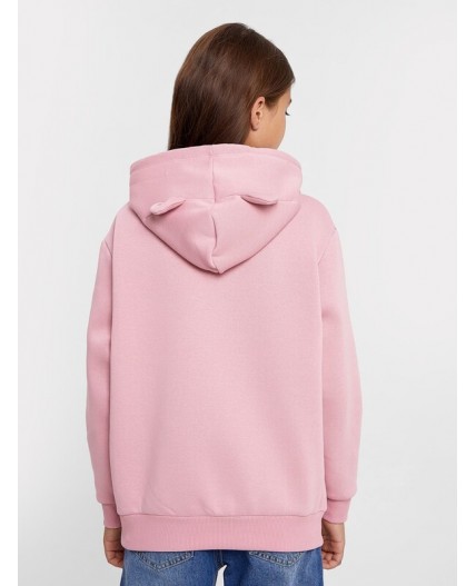 Худи пыльный розовый +печать