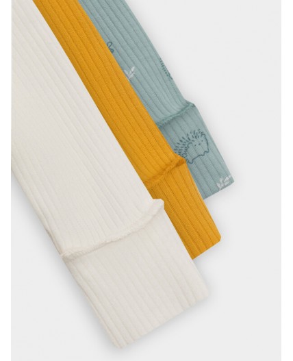 Боди звездно-белый +ежики на мяте +золотой мед