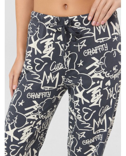 Брюки граффити на графите