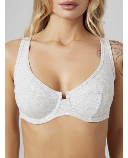 Бюстгальтер серый меланж 4306-А-1