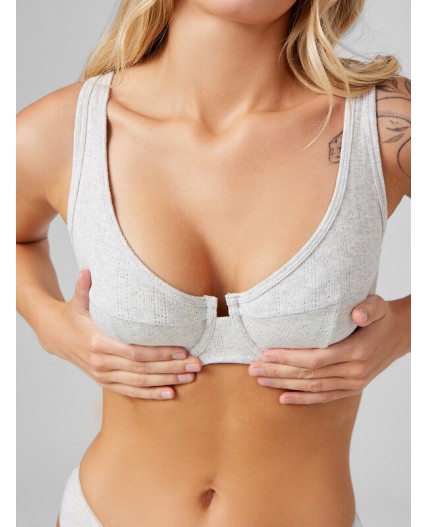 Бюстгальтер серый меланж 4306-А-1