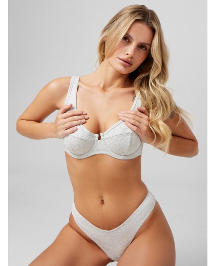 Бюстгальтер серый меланж 4306-А-1