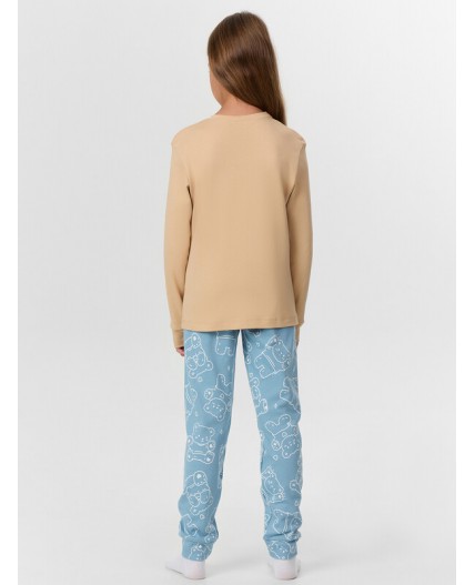 Комплект обжаренный миндаль +мишки на сине -голубом