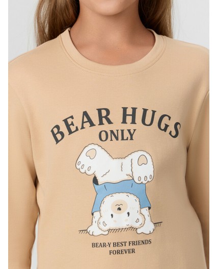 Комплект обжаренный миндаль +мишки на сине -голубом