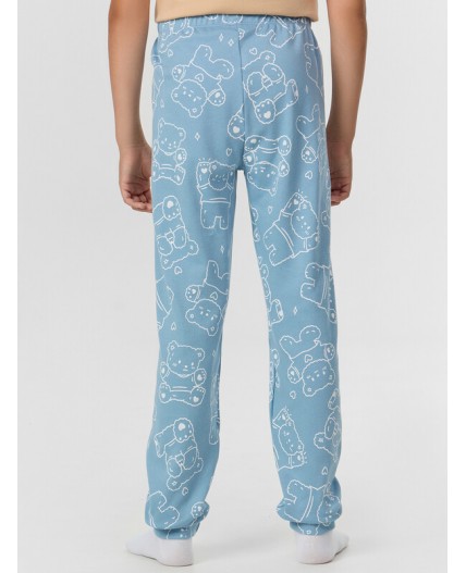 Комплект обжаренный миндаль +мишки на сине -голубом