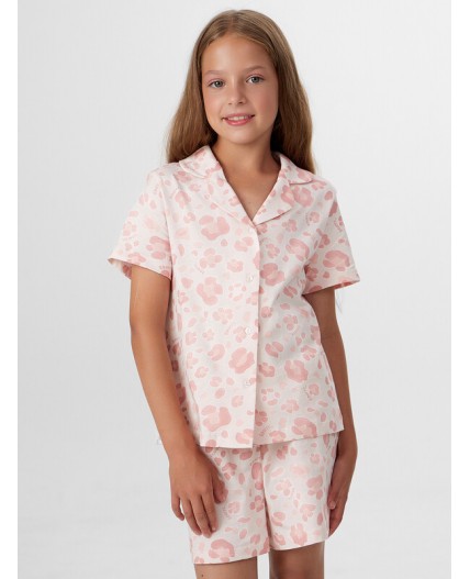 Комплект розовый леопард