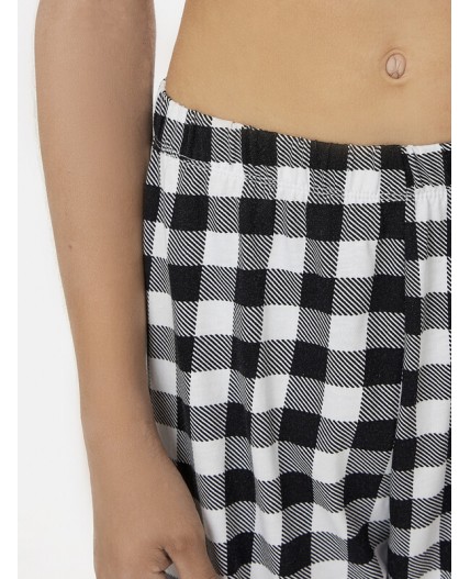 Комплект персик ++ч/б клетка