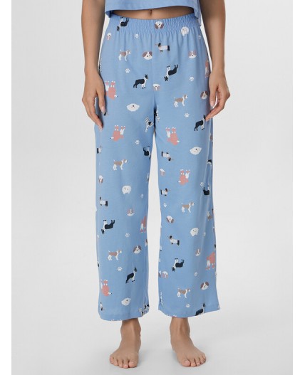 Комплект т.голубой +собачки на голубом