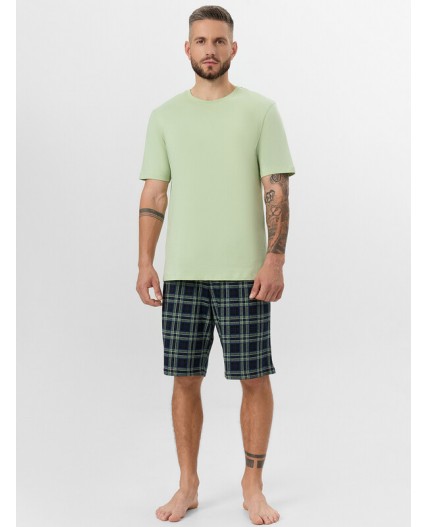 Комплект св.зеленый +клетка на черном