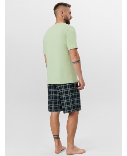 Комплект св.зеленый +клетка на черном