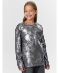 Лонгслив графит +т.серебристое напыление