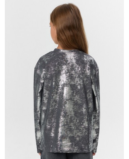 Лонгслив графит +т.серебристое напыление