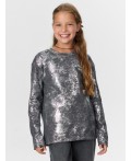 Лонгслив графит +т.серебристое напыление