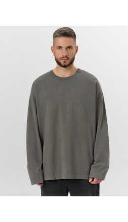 Лонгслив ACID WASH св.серый