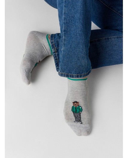 Носки серый меланж