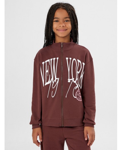 Толстовка шоколад +печать