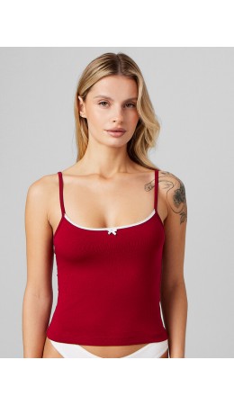 Топ бордовый